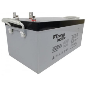EM Batterie AGM plomb carbone 320 Ah | RECONDITIONNE Batterie reconditionnée de stockjage et traction forte capacité 320 Ah AGM ENERGIE MOBILE.