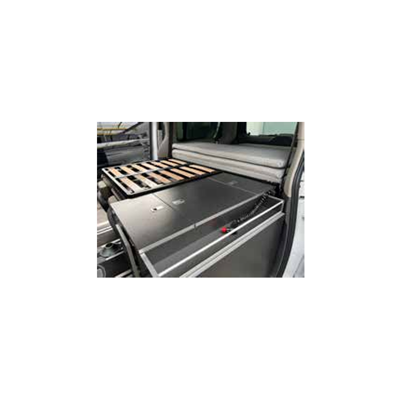 Lit dépliable avec sommier pour VW T7 Multivan Reimo | couchage fourgon ...