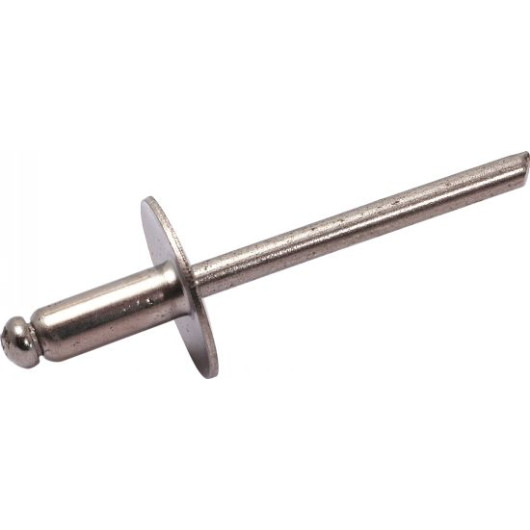 Rivet tête plate large 4 mm Marinox alu/acier | Rivet pop aluminium et acier