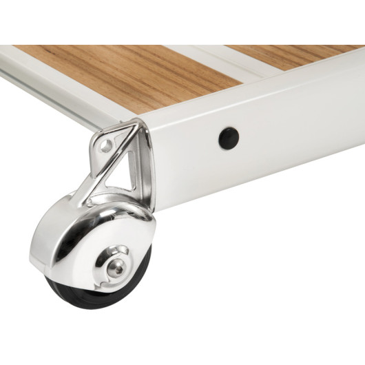 Passerelle pliante Aluminium vernis blanc Iroko Osculati | Passerelle & rampe bateau moteur voilier | haute qualité