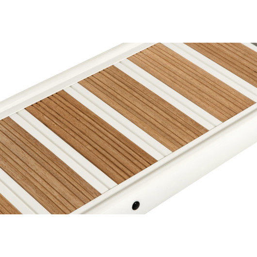 Passerelle pliante Aluminium vernis blanc Iroko Osculati | Passerelle & rampe bateau moteur voilier | latte iroko