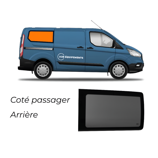 CARBEST Baie latérale & arrière | Custom V710 - emplacement véhicule arrière passager - fenêtre fixe