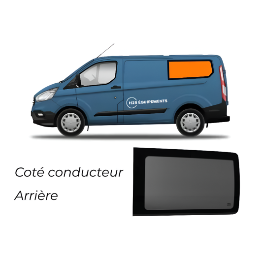 CARBEST Baie latérale & arrière | Custom V710 - emplacement véhicule arrière conducteur - fenêtre fixe