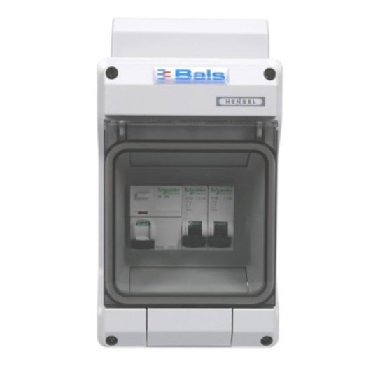Tableau d'alimentation domestique 230V - 25A - 30mA Bals | connexion électrique en camping-car ou bateau | tout en un