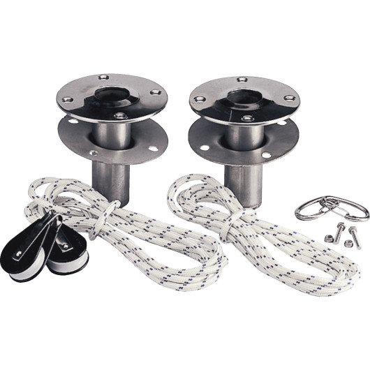 Bossoirs pivotants 100 kg Plastimo | Mât de charge & bossoir sur bateau | embases et palans inclus