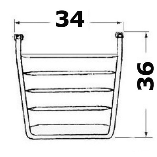 Plateforme compacte Iroko Osculati | Plateforme & Delphinière | Accastillage bateau | dimensions