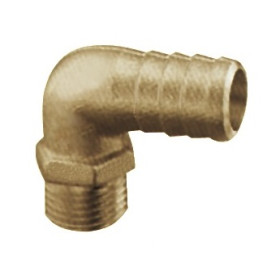 Embout cannelé laiton coudé 90° fileté mâle Osculati | Raccord plomberie bateau & camping-car