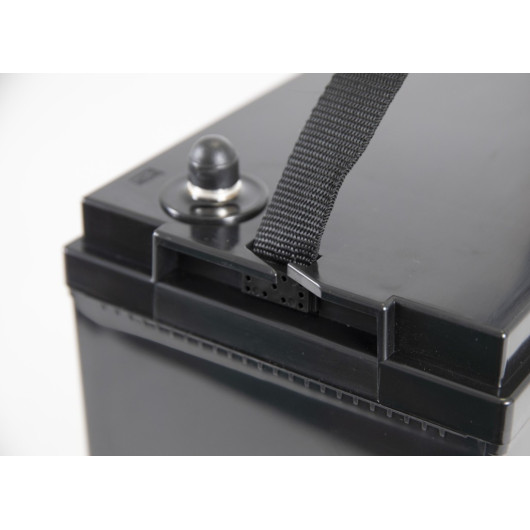 Energie Mobile Batterie Lithium LTPRO12-100 Ah HD-P-BT, vu rapprocher borne négative avec vis