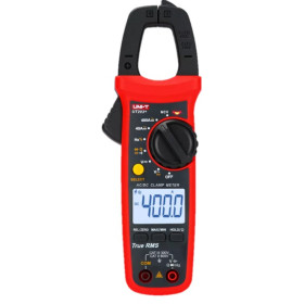 UNI-T Pince ampèremétrique DC/AC | UT203+ vu de face écran LCD en fonction