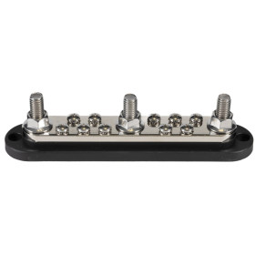 Busbar 3 x M10 + 10 x M4 | 300 A par Energie Mobile vu sans couvercle