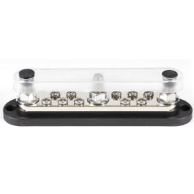 Busbar 3 x M10 + 10 x M4 | 300 A par Energie Mobile vu sans couvercle