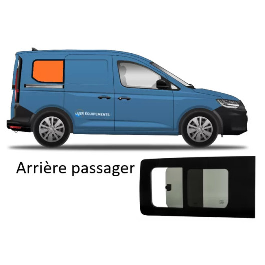 Baie latérale et arrière - fourgon VW Caddy Maxi - arrière passager