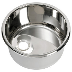 Evier rond inox CAN - évier de cuisine reconditionné à encastrer pour van, camping-car et bateau