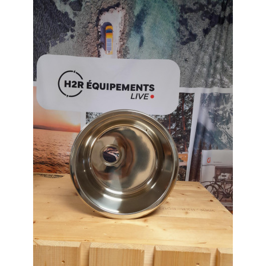Evier rond inox CAN - évier de cuisine reconditionné à encastrer pour van, camping-car et bateau