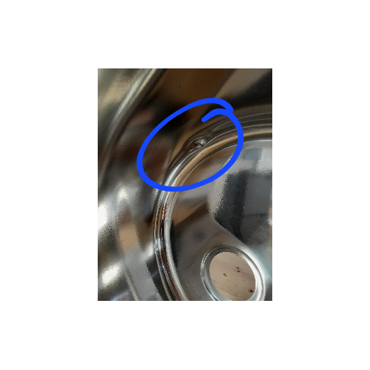 Evier rond inox CAN - évier de cuisine reconditionné à encastrer pour van, camping-car et bateau