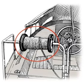 OSCULATI Enrouleur de ligne pour blacon Enrouleur de ligne pour balcon Osculati | tambour pour ligne de jet homme à la mer en bateau | avec bout flottant (non livré)