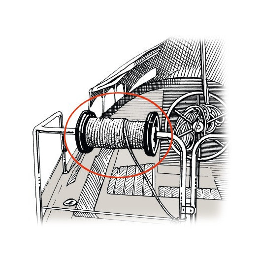 Enrouleur de ligne pour balcon Osculati | tambour pour ligne de jet homme à la mer en bateau | pour tube 25-30 mm