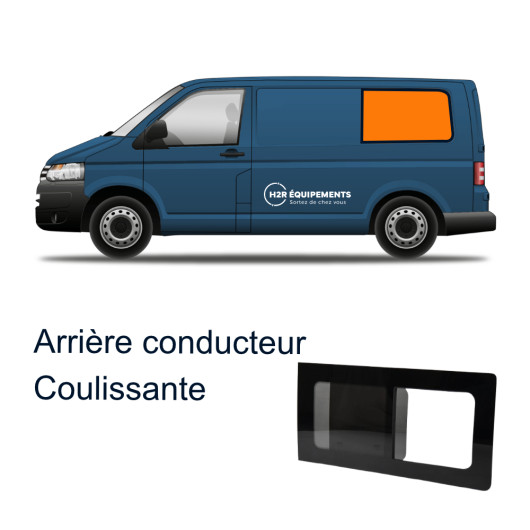 Fenêtres en verre pour VW T5 / T6 / T6.1 | arrière conducteur fixe