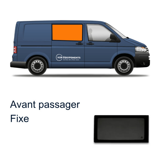 Fenêtres en verre pour VW T5 / T6 / T6.1 | avant passager fixe
