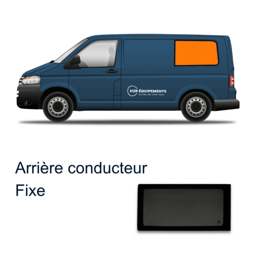 Fenêtres en verre pour VW T5 / T6 / T6.1 | arrière conducteur fixe