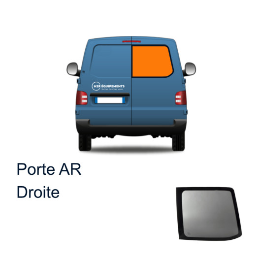 Fenêtres en verre pour VW T5 / T6 / T6.1 | porte arrière droite