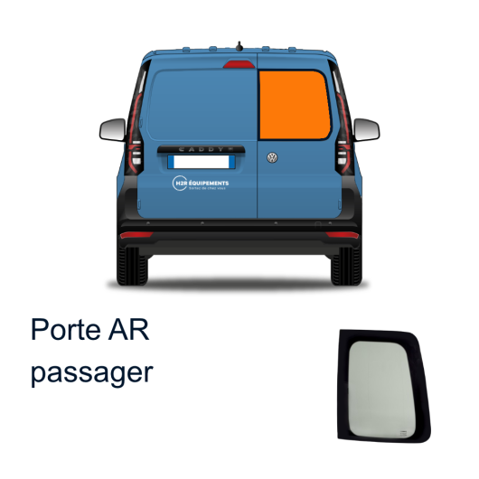 Fenêtre double porte arrière droite - côté passager emplacement carrosserie