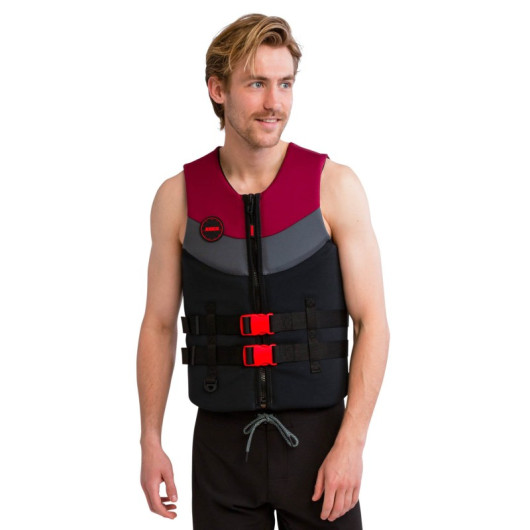 Gilet de flottaison rouge en néoprène - équipement de sécurité pour les sports nautiques - homme