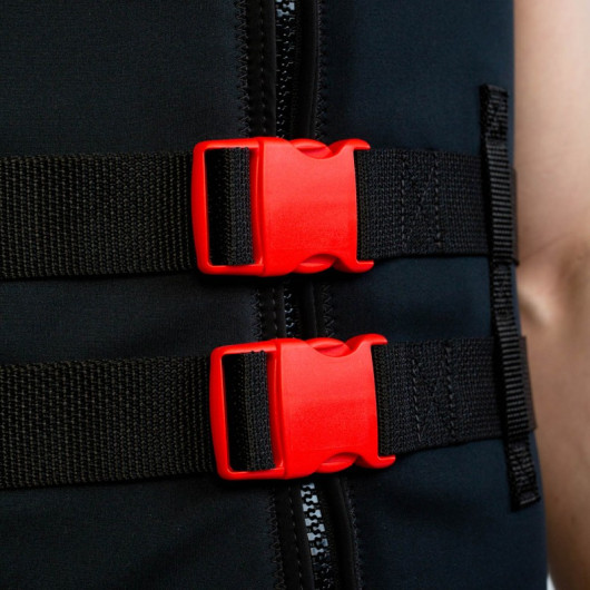 Gilet de flottaison rouge en néoprène - équipement de sécurité pour les sports nautiques - boucle
