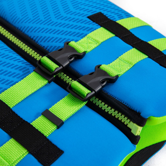 Gilet de sauvetage bleu junior - équipement de sécurité pour les sports nautiques - boucles