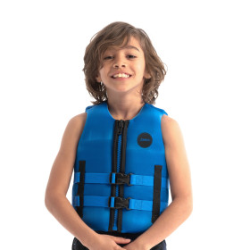 Gilet de sauvetage bleu junior - équipement de sécurité pour les sports nautiques - face