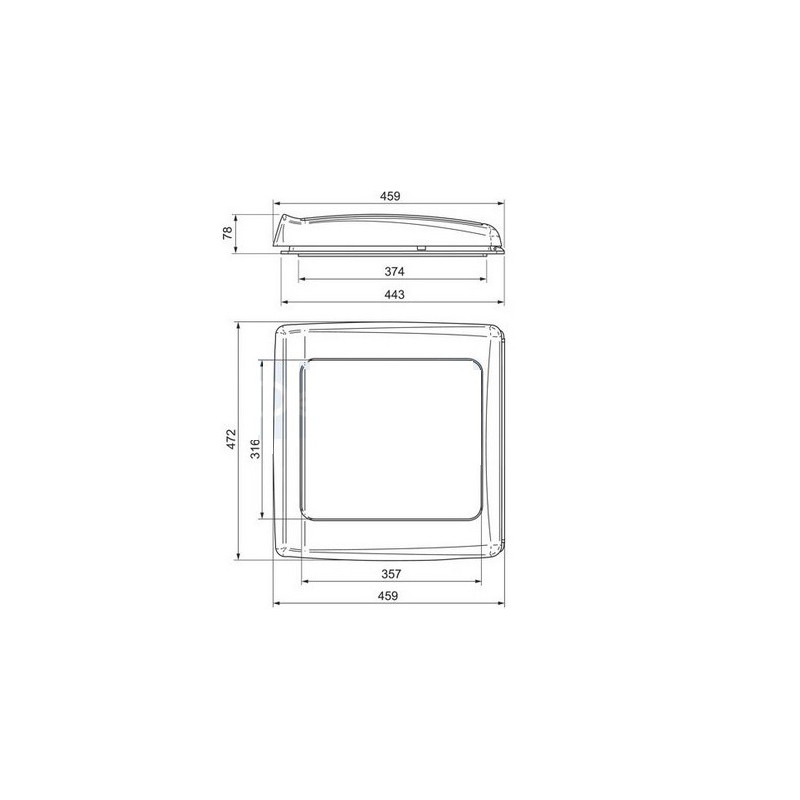 Lanterneau Thule Vent Translucide 40x40 - Camping Car Plus