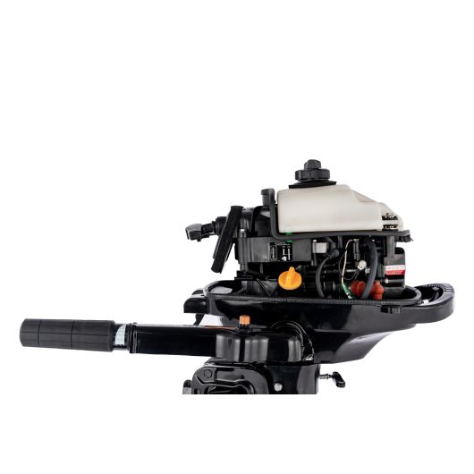 Moteur hors-bord 4T Parsun F2.6 BMS ou F2.6 BML | Moteur thermique arbre court ou long | Vue intérieur gauche