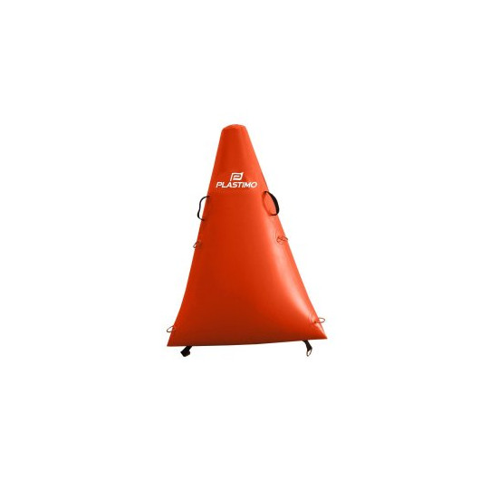 Bouée de régate triangulaire 1,5 m - signalisation en mer pour bateau - orange