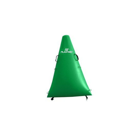 Bouée de régate triangulaire 1,5 m - signalisation en mer pour bateau - verte