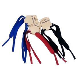 Cordons de lunettes en néoprène - accessoire pour pratiquants de sports nautiques - noir