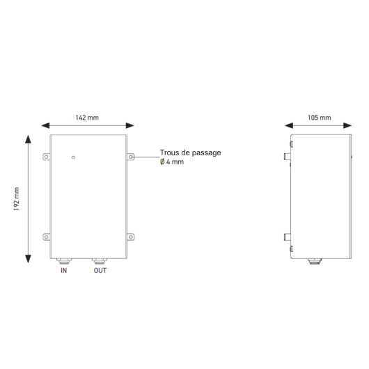 WM AQUATEC UV-8 Steel dimensions