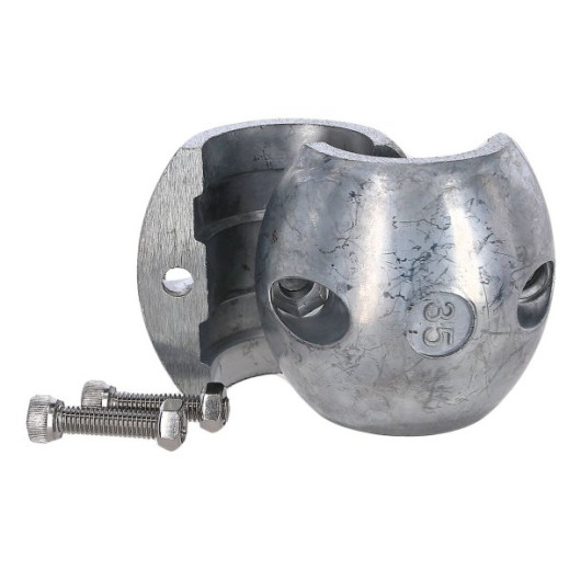 Anode Crosseven en zinc de 19 à 65 mm | Anode ligne d'arbre & gouvernail | 1" 3/8