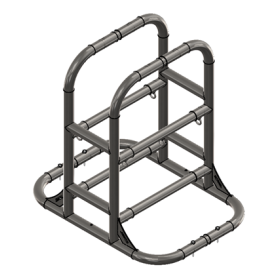 Rack à bouteilles double - structure en inox pour bouteilles de plongée - BPRO4