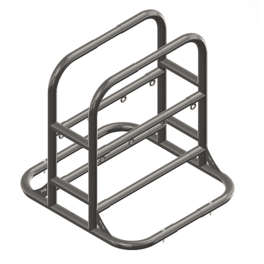Rack à bouteilles double - structure en inox pour bouteilles de plongée - BPRO6