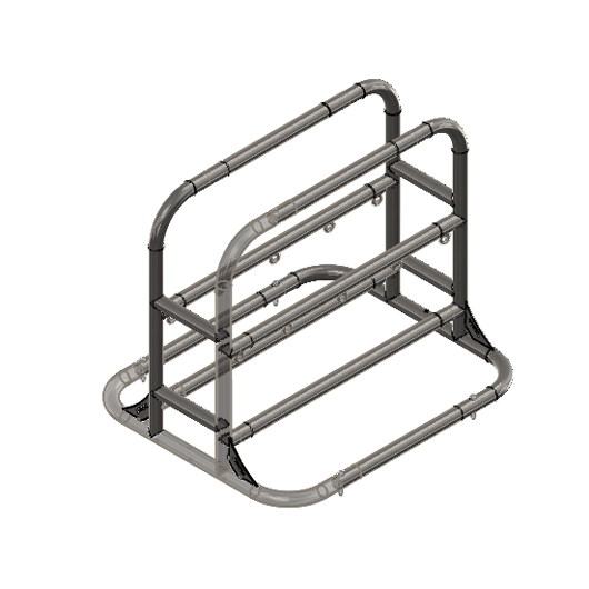 Rack à bouteilles double - structure en inox pour bouteilles de plongée - BPRO8