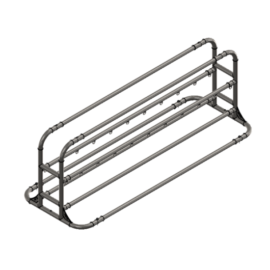 Rack à bouteilles double - structure en inox pour bouteilles de plongée - BPRO20