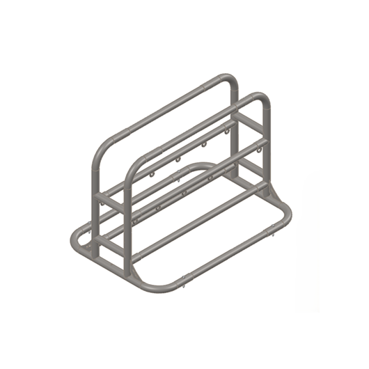 Rack à bouteilles double - structure en inox pour bouteilles de plongée - BPRO10
