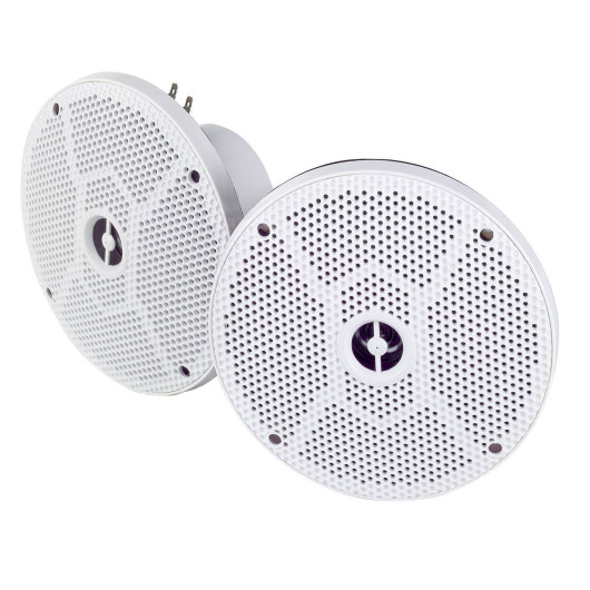 Paire de haut-parleurs 80 W - équipement sonore pour coque open, semi-rigide et voilier - blanc