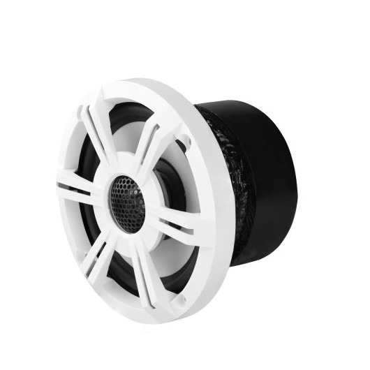 Paire de haut-parleurs Bluetooth 80 W - équipement sonore pour coque open, semi-rigide et voilier - blanc
