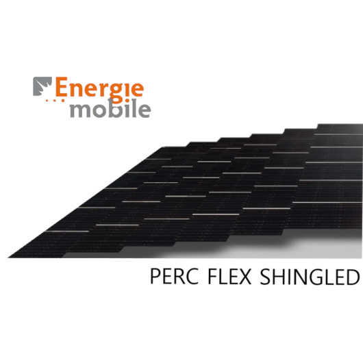 EM Panneau solaire PERC HD FLEX 100 panneau souple technologie Shingled PERC : image schématique d'un montage cellules solaire