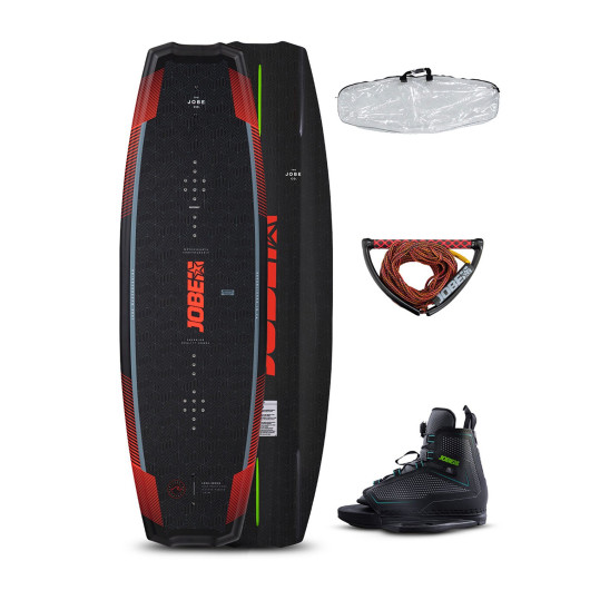 Ensemble wakeboard Logo 138 & chausses - glisse tractée derrière bateau à moteur - contenu