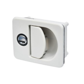 ZADI Serrure à poignée encastrée Serrure encastrable - Quincaillerie pour camping-car et caravane - blanc
