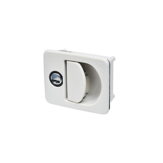 Serrure encastrable - Quincaillerie pour camping-car et caravane - blanc