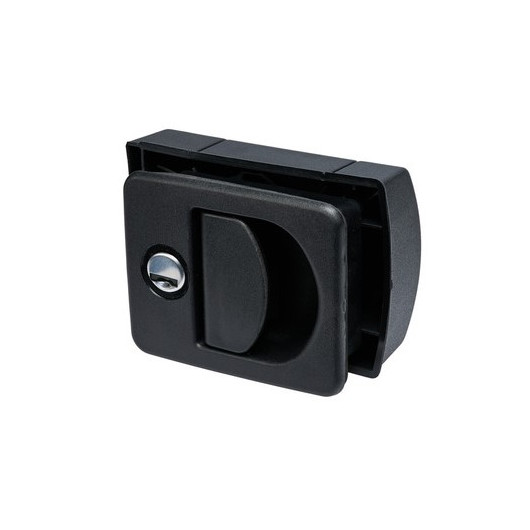 Serrure encastrable - Quincaillerie pour camping-car et caravane - noir