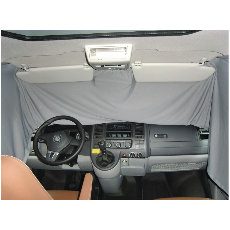 BREMER SITZBEZÜGE Rideau Cabine VW T5 T6 T6.1 Multivan Transporter - Pare-Soleil Camping Gris